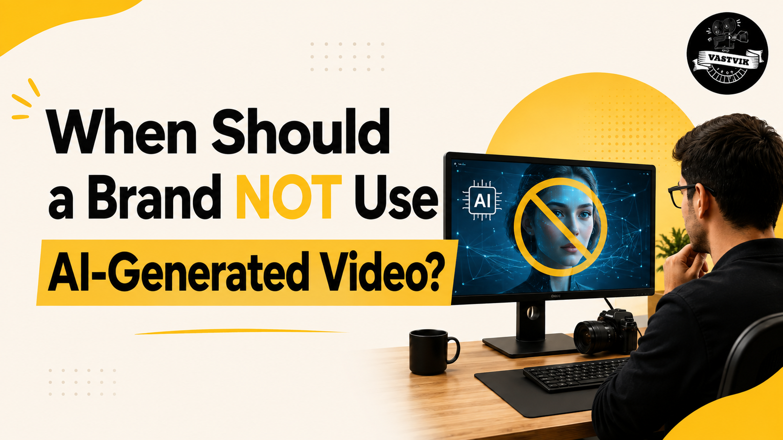 When should a brand not use AI-generated video – visual highlighting trust, authenticity, sensitive topics, and brand impact.