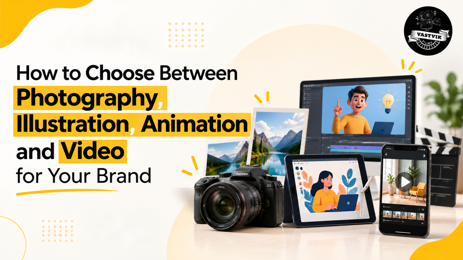 How to Choose Between Photography, Illustration, Animation and Video for Your Brand